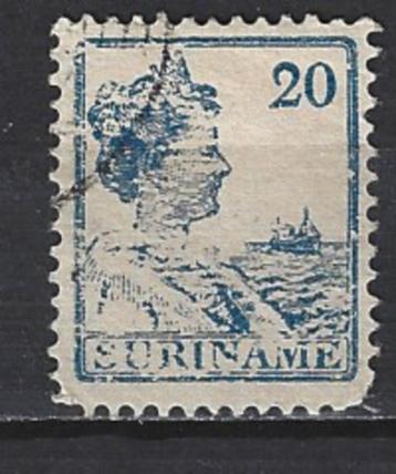 Nr 93 gebruikt Wilhelmina 1913 ; Suriname voor 10% CW
