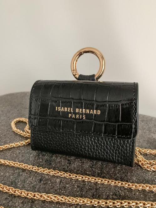 Hand tas Italiaans leer zwart Isabel Bernard gold hardware, Sieraden, Tassen en Uiterlijk, Tassen | Damestassen, Zo goed als nieuw