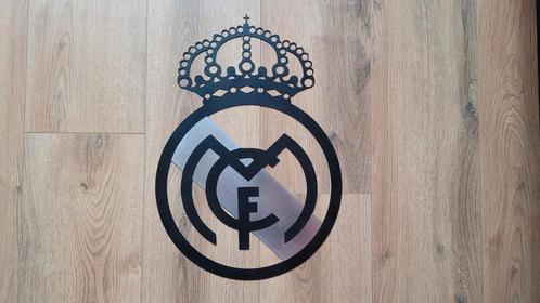 Real Madrid-logo - 60x40 cm - RVS 1,5 mm wanddecoratie, Huis en Inrichting, Woonaccessoires | Wanddecoraties, Nieuw, Ophalen of Verzenden