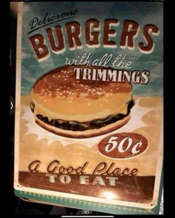 Reclame bord hamburger