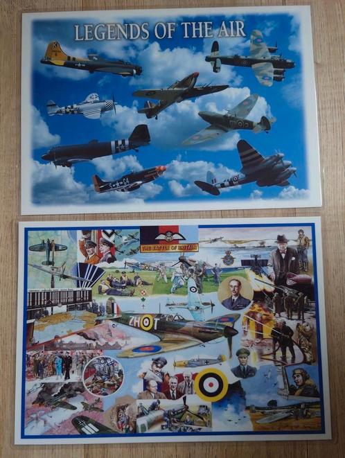 WWII vliegtuigen/ Battle of Britain Placemat/ poster Pst, Verzamelen, Luchtvaart en Vliegtuigspotten, Zo goed als nieuw, Kaart, Foto of Prent