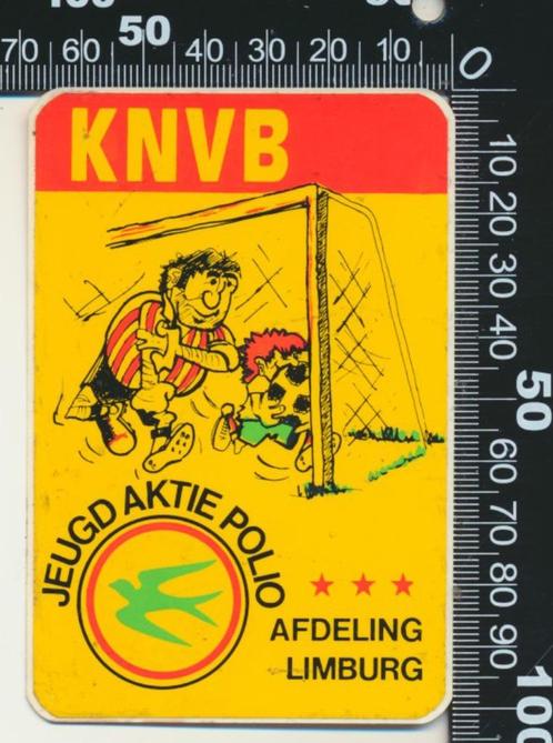 Sticker: KNVB - Afdeling Limburg - Jeugd aktie polio (2), Verzamelen, Stickers, Sport, Ophalen of Verzenden