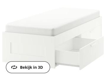 Ikea Brimnes bedframe met opberglades & lattenbodem