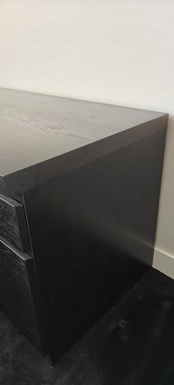 Bureau Malm Ikea zwart/bruin - afbeelding 5 Bureau Malm Ikea zwart/bruin - afbeelding 5