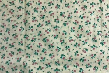 Lap stof Fabric geel roze bloemen patchwork quilt - 110x50