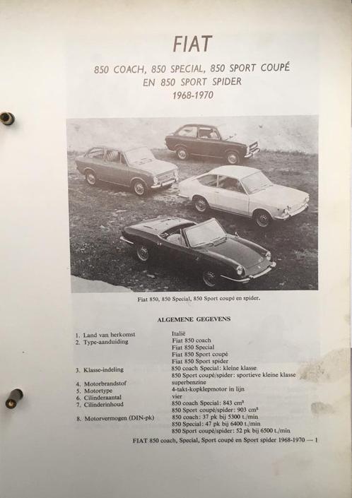 Fiat. Seat 850 1971-72. Olyslagers autotechnisch handb.8 blz, Auto diversen, Handleidingen en Instructieboekjes, Ophalen of Verzenden
