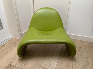 Leolux Sella fauteuil combi groen leer