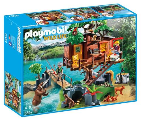 Playmobil Wildlife avontuurlijke boomhut & 6 extra sets, Kinderen en Baby's, Speelgoed | Playmobil, Zo goed als nieuw, Complete set