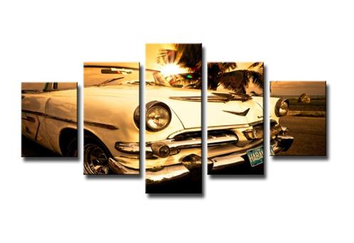 Nieuw * 5 Luik van Canvas * Cadillac Cabrio 80x160cm, Antiek en Kunst, Kunst | Schilderijen | Klassiek, Ophalen of Verzenden