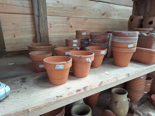 Laatste oude terracotta potjes tussen 8&10cm hoog, Tuin en Terras, Bloempotten, Nieuw, Tuin, Minder dan 40 cm, Rond, Ophalen