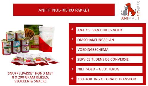 AniFit Nul-Risico Pakket Hondenvoer - zonder risico proberen, Dieren en Toebehoren, Dierenvoeding, Hond, Verzenden