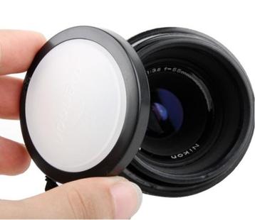 Witbalans lensdop 52 58 62 67 mm dop camera wit lenscap