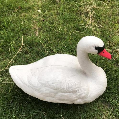 Witte Kunst Gans / Vijver Tuin Decoratie Simulatie Vogel, Tuin en Terras, Tuinbeelden, Zo goed als nieuw, Dierenbeeld, Kunststof