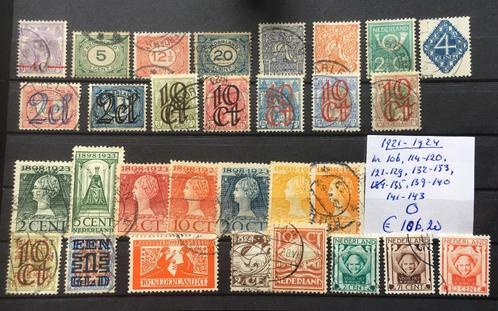 Kavel 1899-1935 gest op 4 insteekkaarten, Postzegels en Munten, Postzegels | Nederland, Gestempeld, T/m 1940, Verzenden