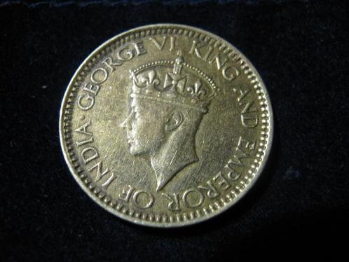 Ceylon 25 cents 1943, koning George VI, WW2 #d97, Postzegels en Munten, Munten | Azië, Losse munt, Oost-Azië, Verzenden