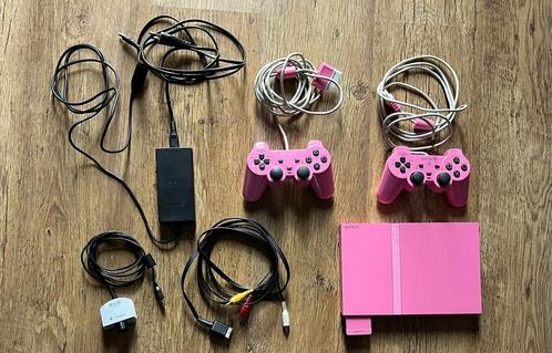 Sony playstation 2 limited edition roze gaming games spellen, Spelcomputers en Games, Spelcomputers | Sony PlayStation 2, Zo goed als nieuw