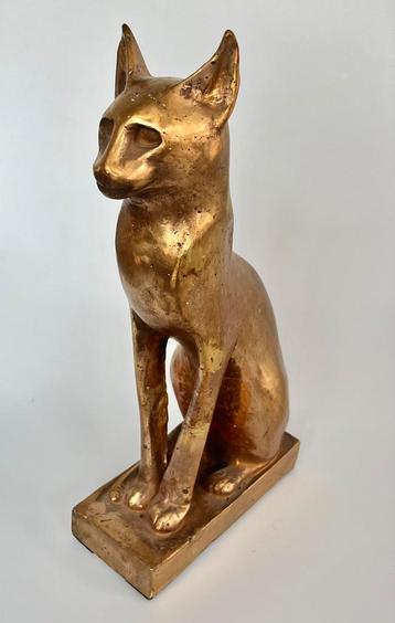 Vintage Egyptische Bastet Kat Brons