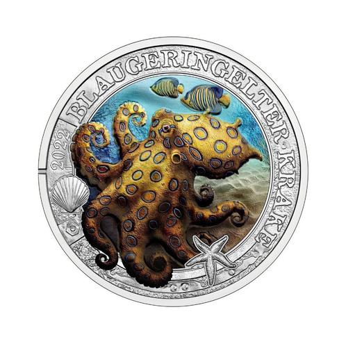 De € 3,00 munt OOSTENRIJK 2022 "Octopus"., Postzegels en Munten, Munten | Europa | Euromunten, 2 euro, Oostenrijk, Ophalen of Verzenden