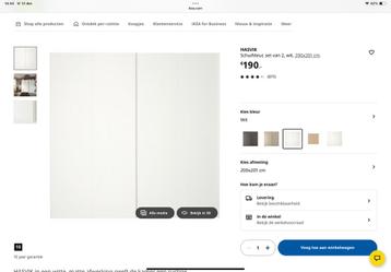 Ikea Hasvik schuifdeuren voor Pax kledingkast / 200x201 - afbeelding 4 Ikea Hasvik schuifdeuren voor Pax kledingkast / 200x201 - afbeelding 4