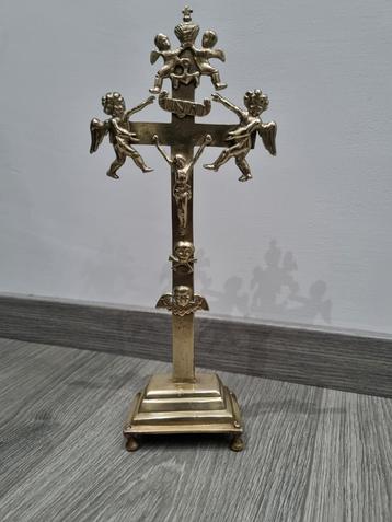 Kruisbeeld Vlaanderen België, 18e eeuw, Messing/Brons