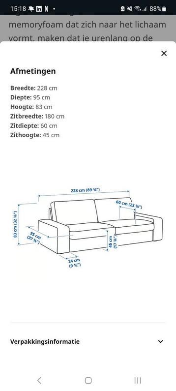 Ikea Kivik 3-zits bank - Gebruikt - afbeelding 5 Ikea Kivik 3-zits bank - Gebruikt - afbeelding 5
