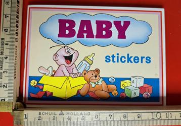 Grappig vintage sticker boekje baby stickers als nieuw 