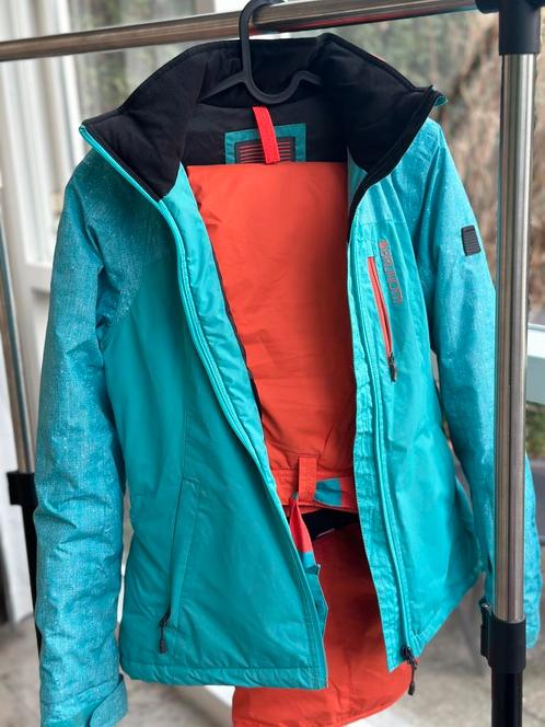 Ski pak Brunotti meisje blauw oranje zeer  goede staat 176, Kinderen en Baby's, Kinderkleding | Maat 176, Gebruikt, Meisje, Broek