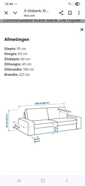 Leren 3-zits IKEA Kivik bank - afbeelding 4 Leren 3-zits IKEA Kivik bank - afbeelding 4