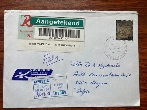 Zilveren zegel Nederland op brief naar België!!!!!, Postzegels en Munten, Postzegels | Volle albums en Verzamelingen, Nederland