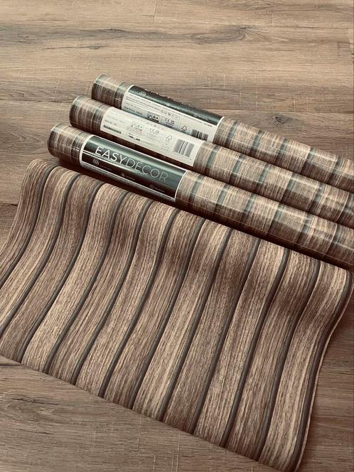 Vlesbehang Easydecor Wood strokes naturel 4 rollen, Huis en Inrichting, Stoffering | Behang, Ophalen of Verzenden