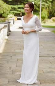 Tiffany Rose zwangerschapsjurk trouwjurk wit kant bruiloft