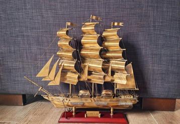 Model zeilschip Cutty Sark van metaal.
