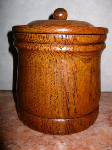 Vintage houten tabakspot 16cm