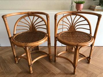 Set van 2 vintage stoelen van manou en rotan | jaren ‘60