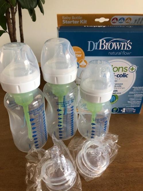 Dr. Brown's baby flessenset Brede Hals, Kinderen en Baby's, Babyvoeding en Toebehoren, Zo goed als nieuw, Overige typen, Ophalen of Verzenden