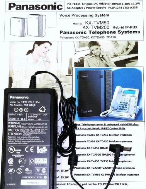 Panasonic PSLP1434 KX-A236 Adapter 40V 1.38A KX-TDA PSLP1244, Telecommunicatie, Datacommunicatie en VoIP, Zo goed als nieuw, Telefoon