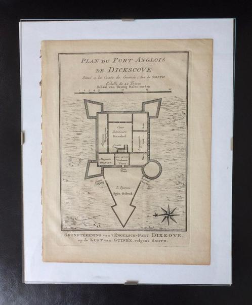 Grondtekening van t Engelsch-Fort Dixkove, volgens Smith, Antiek en Kunst, Kunst | Tekeningen en Foto's, Ophalen of Verzenden