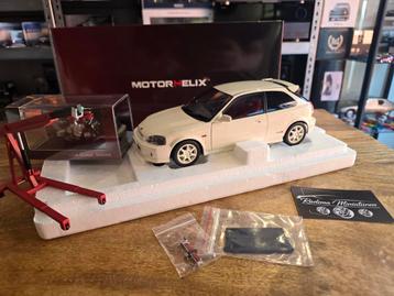 Honda Civic Type R EK9 - White - 1:18 MotorHelix