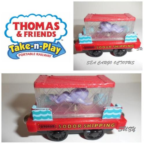 Thomas de Trein Take n Play, Sea Cargo Car Octopus, Kinderen en Baby's, Speelgoed | Thomas de Trein, Gebruikt, Ophalen of Verzenden