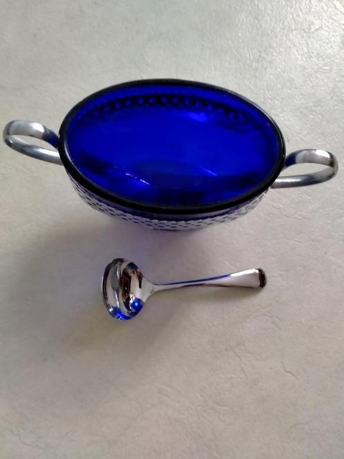 kobalt blauw glazen schaaltje, Antiek en Kunst, Antiek | Glas en Kristal, Ophalen