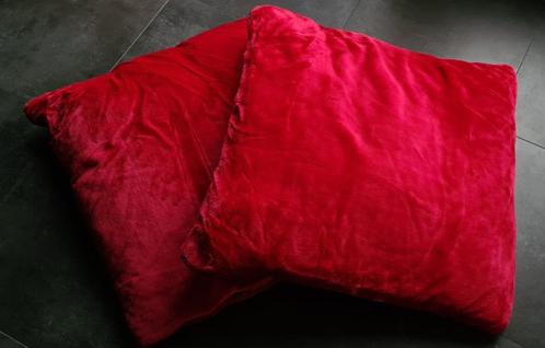 2 Rode XL kussens - zgan, Huis en Inrichting, Woonaccessoires | Kussens, Zo goed als nieuw, Rood, Vierkant, Ophalen of Verzenden