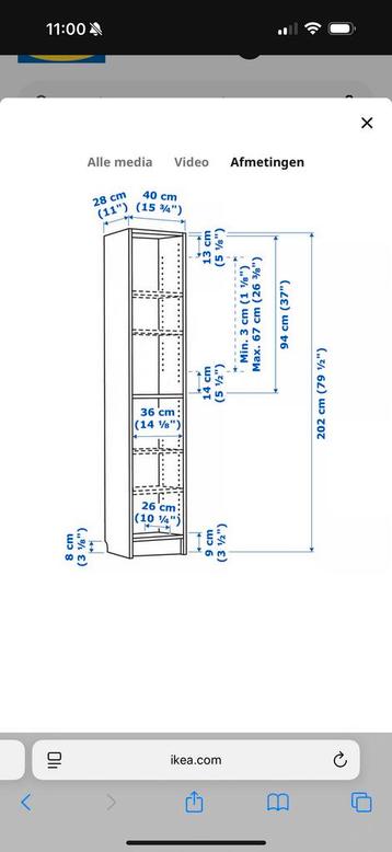 Ikea BILLY Boekenkast 3 stuks - afbeelding 13 Ikea BILLY Boekenkast 3 stuks - afbeelding 13