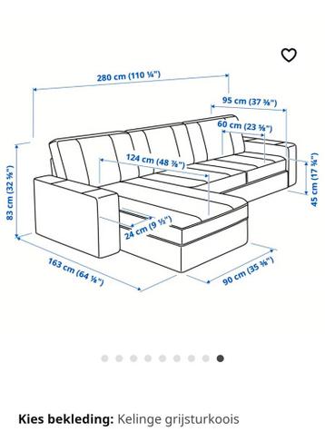IKEA KIVIK 3-zitsbank met chaise longue + Hocker - afbeelding 6 IKEA KIVIK 3-zitsbank met chaise longue + Hocker - afbeelding 6