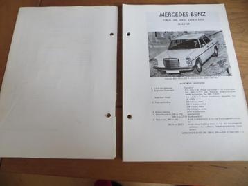 Vraagbaak Mercedes-Benz 200, 220, 200 D, 220 D W115 af 1968