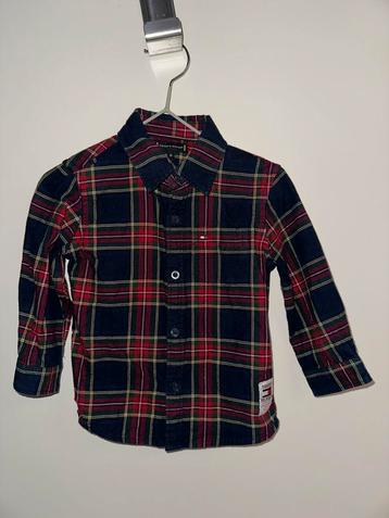 Jongens baby Tommy Hilfiger set pak overhemd bloes broek 80