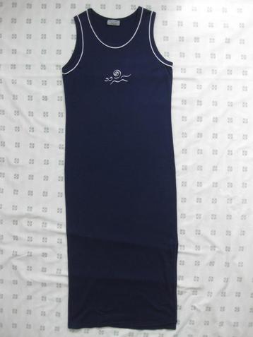 Pierre Cardin lange jurk maxijurk blauw-wit classic sports M