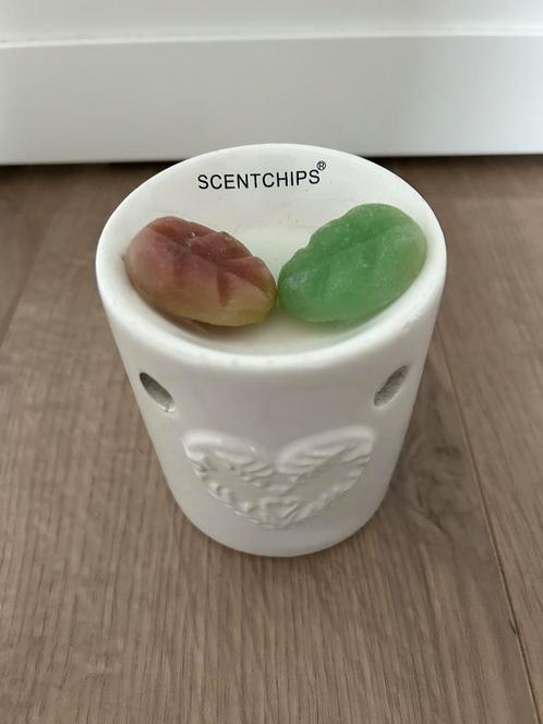 Scentchips waxbrander / geurbrander met 2 chips, Huis en Inrichting, Woonaccessoires | Kandelaars en Kaarsen, Gebruikt, Minder dan 25 cm