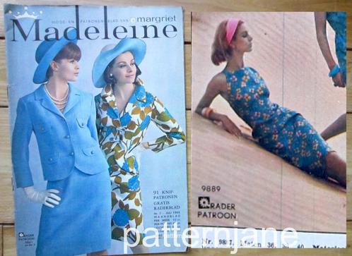 Madeleine juli 1965 - mooie vintage patronen zie modellen, Hobby en Vrije tijd, Kledingpatronen, Zo goed als nieuw, Overige typen