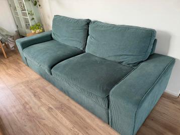 3 Zitsbank Ikea - Kivik - grijsturkoois - Rib stof - afbeelding 1 3 Zitsbank Ikea - Kivik - grijsturkoois - Rib stof - afbeelding 1