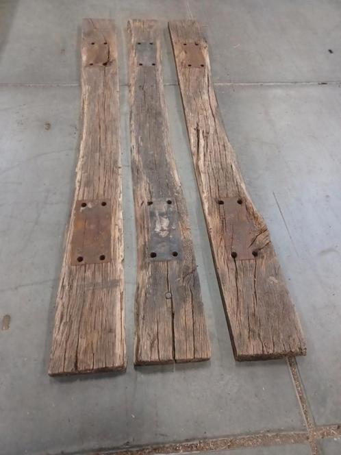 Robuuste  oud ( blank ) eiken planken  wandplank, Doe-het-zelf en Verbouw, Hout en Planken, Gebruikt, Eiken, Ophalen of Verzenden
